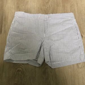 Ann Taylor, denim shorts, light wash, stripes, blue, size 4